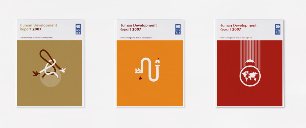 Human Development Report:  series of covers for