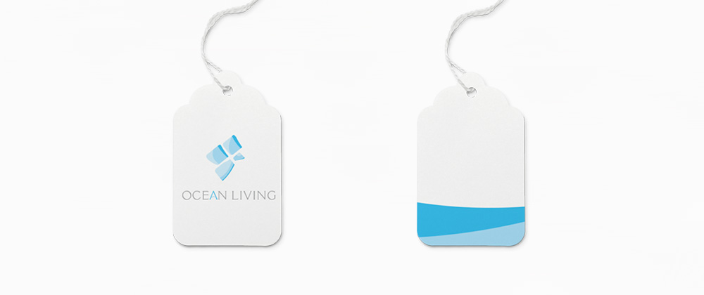 Ocean Living:  hangtags and sales useage