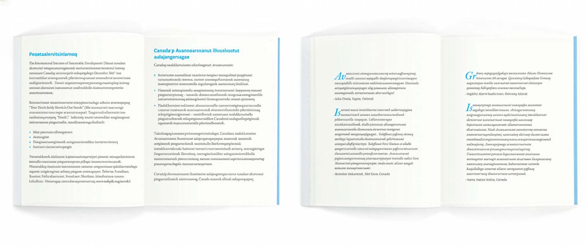 Canada: book graphics page spread