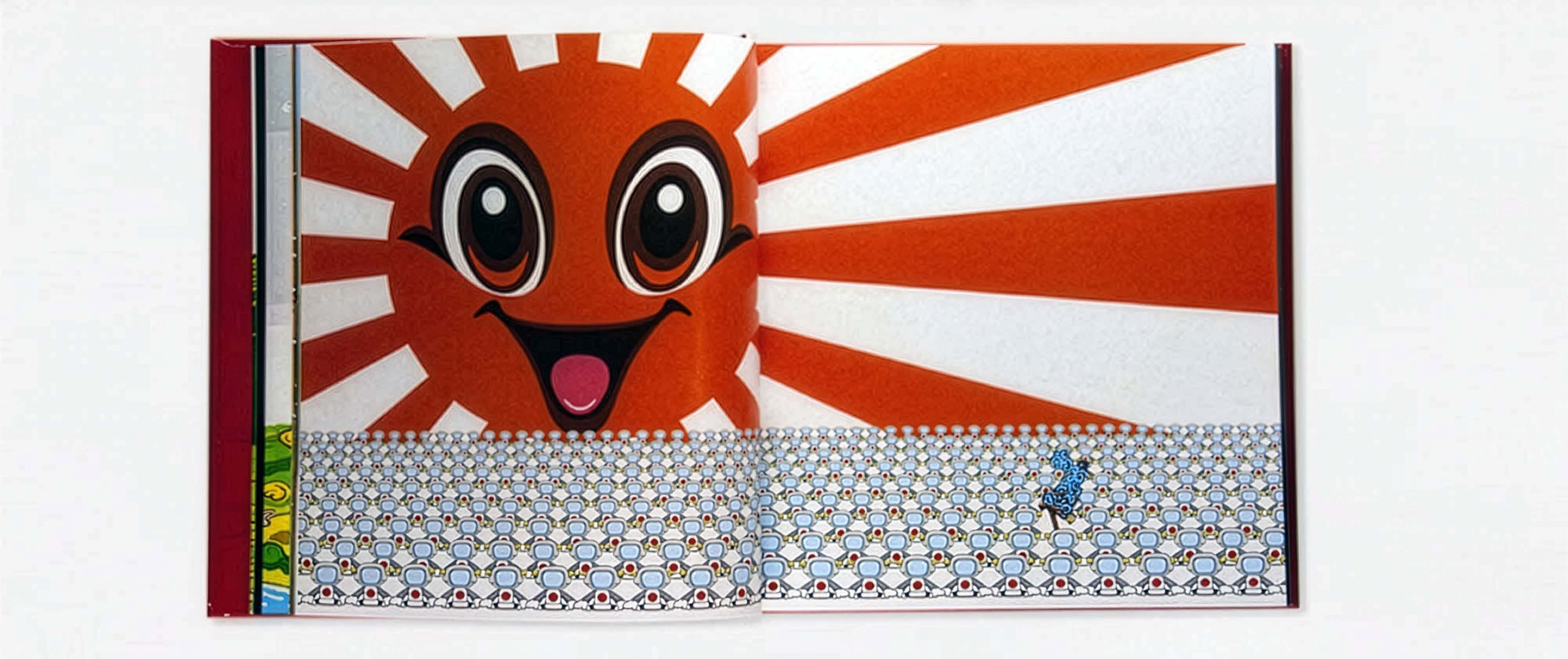 What A Happy Life And Death: Spread — red sunburst