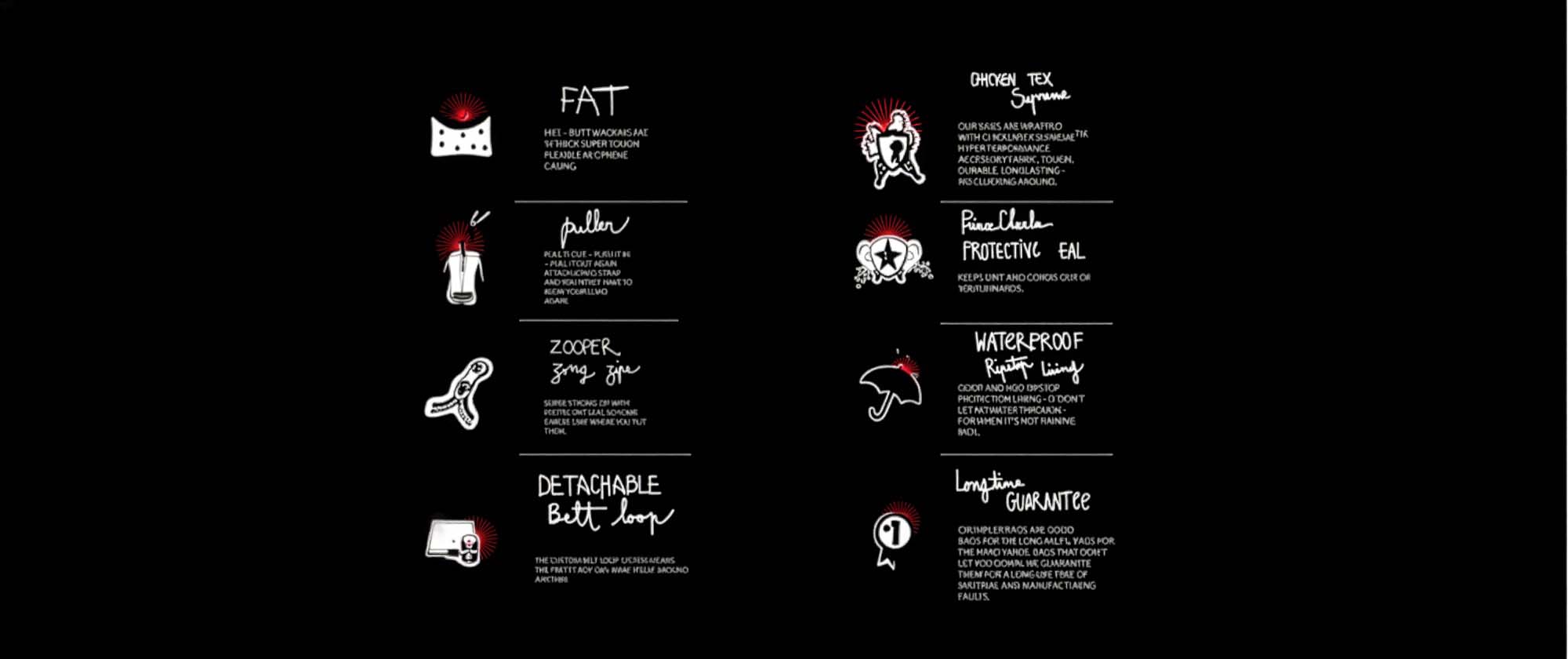 Crumpler Bags: visual identity system construction materials