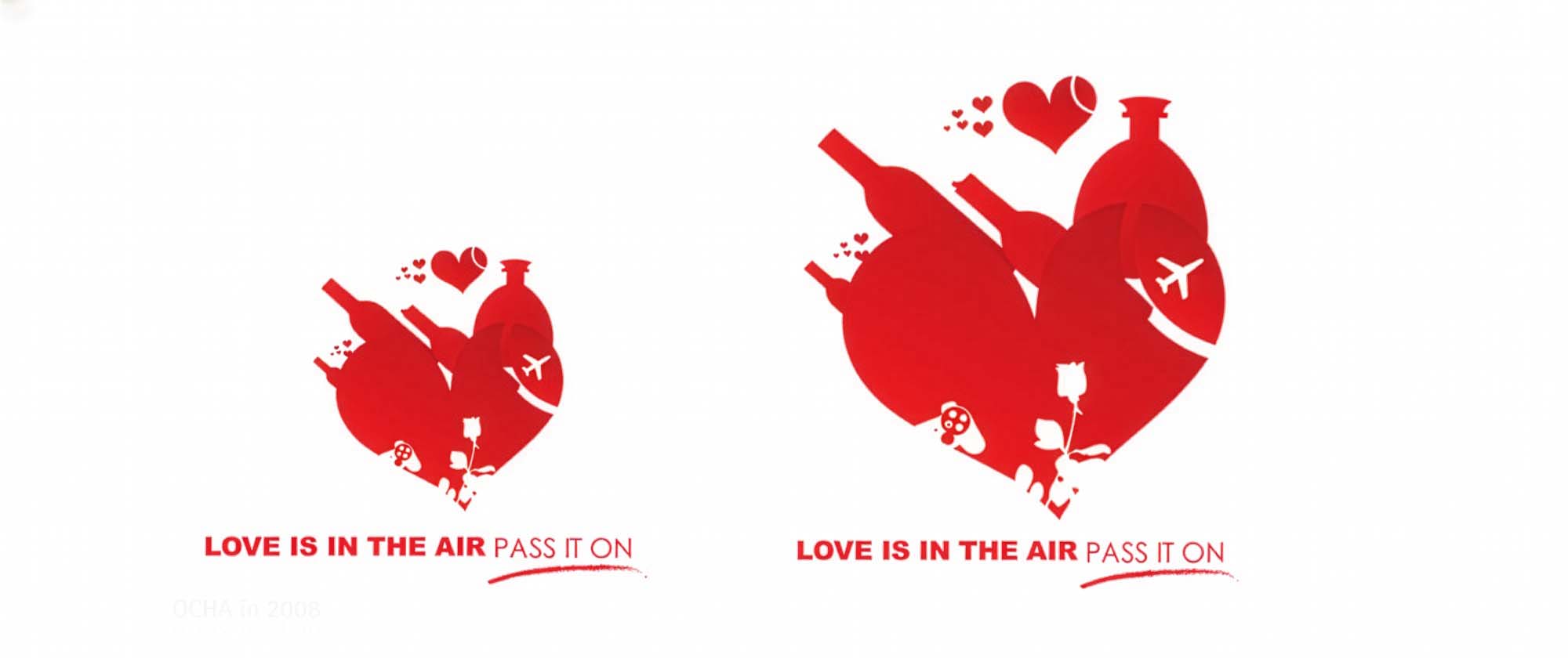 Love is in the air / Original campaign artwork.