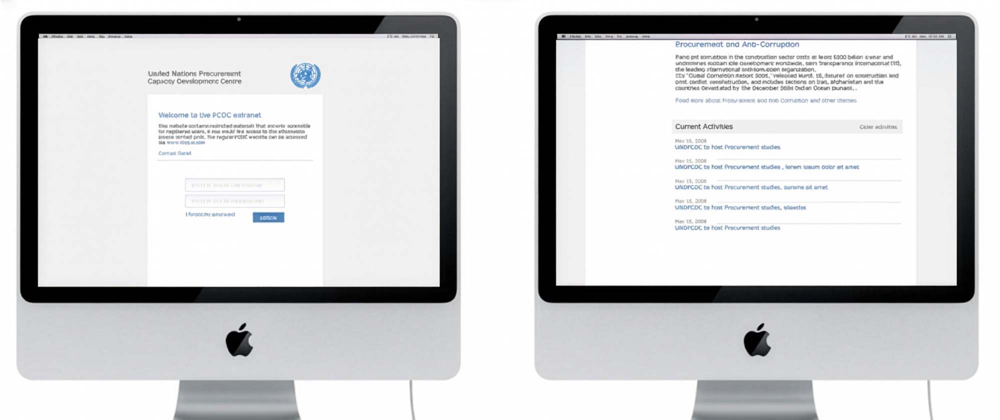 United Nations Procurement And Development Center: Extranet login