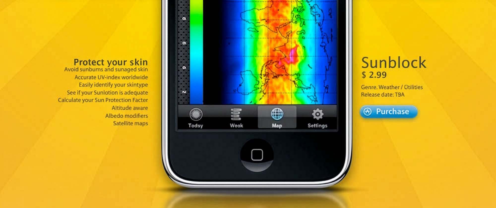 Sunblock: UV map detail and application tabs