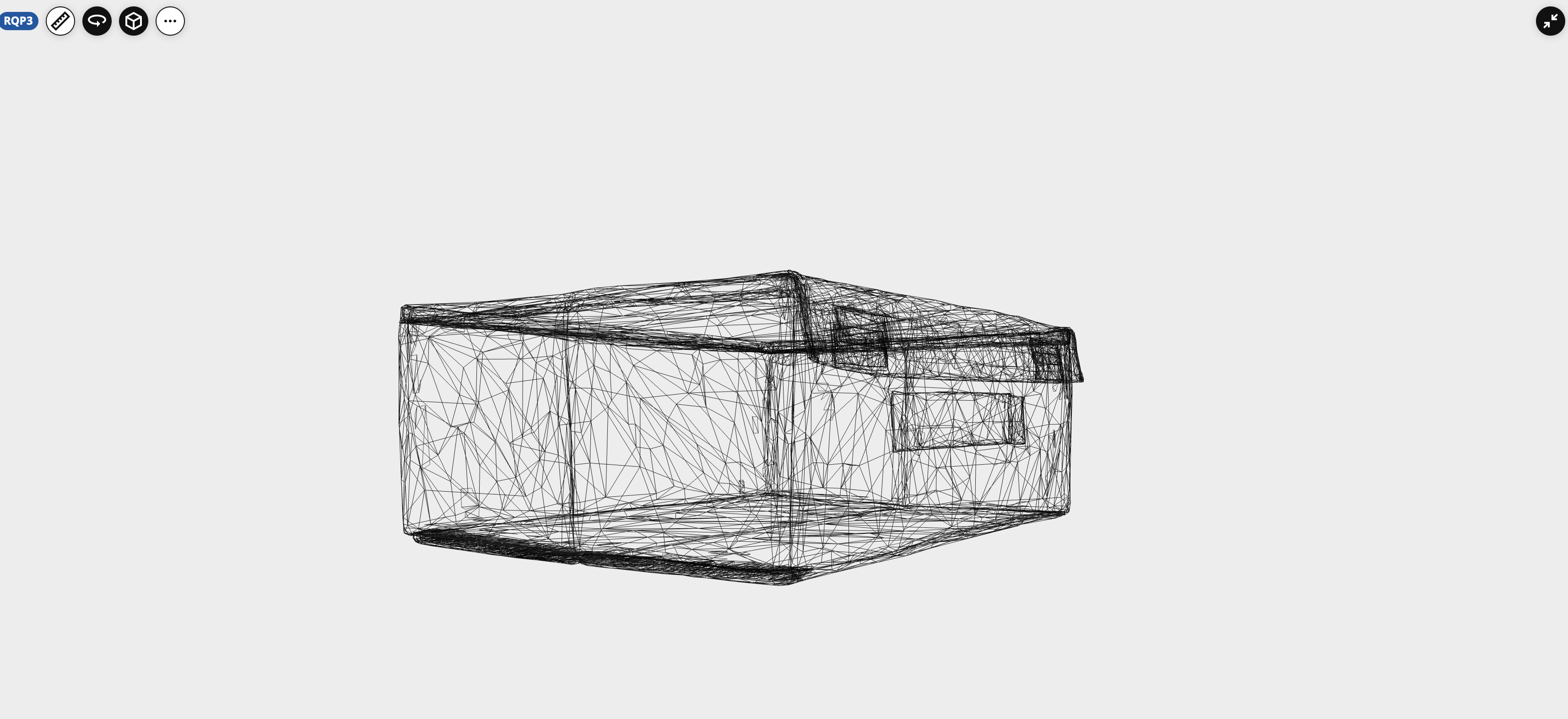 IKEA 3D Banken wireframe inspection view