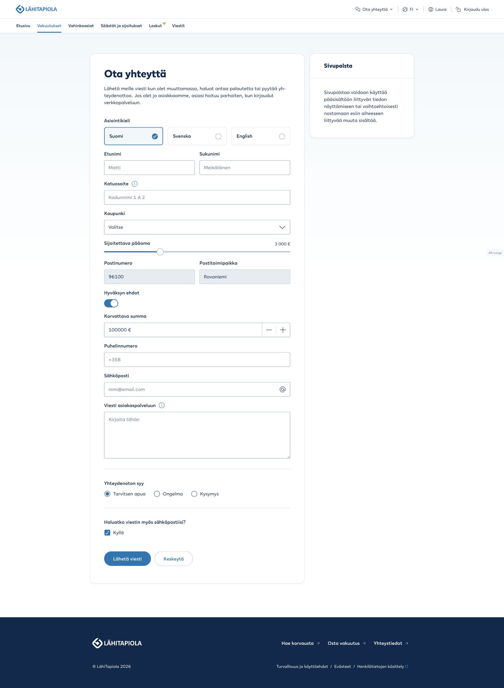 Form Components — direct screenshot of Duet’s published example template. © LocalTapiola / Turva.