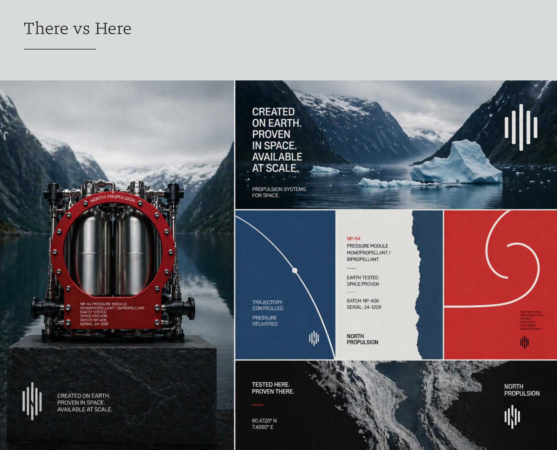 Created on Earth. The concept brought together across imagery, typography and graphic language.