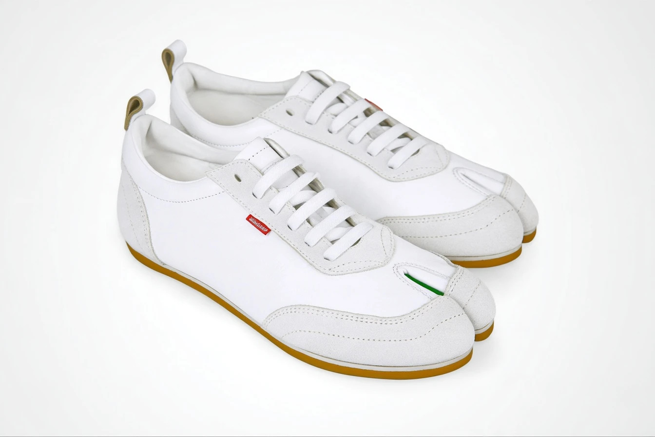 All-white on a gum sole.